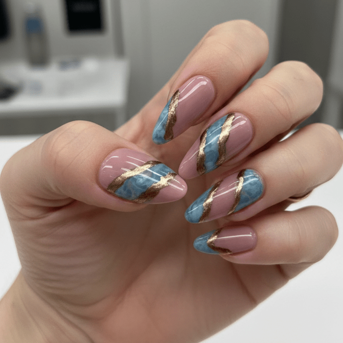 BLUE MARBLE - Velvet Nail Studio