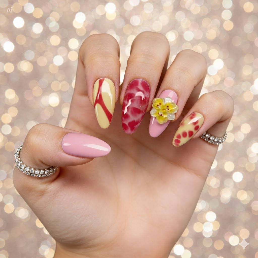 SUNSET FLOWER - Velvet Nail Studio